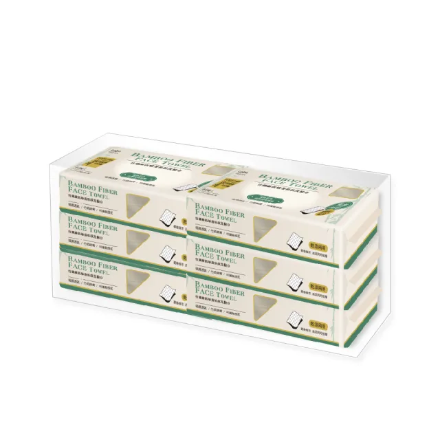 【Lumina 露蜜】6入竹纖維低敏菱格紋洗臉巾360張(竹漿纖維/柔軟耐磨/不刮臉/親膚不泛紅)