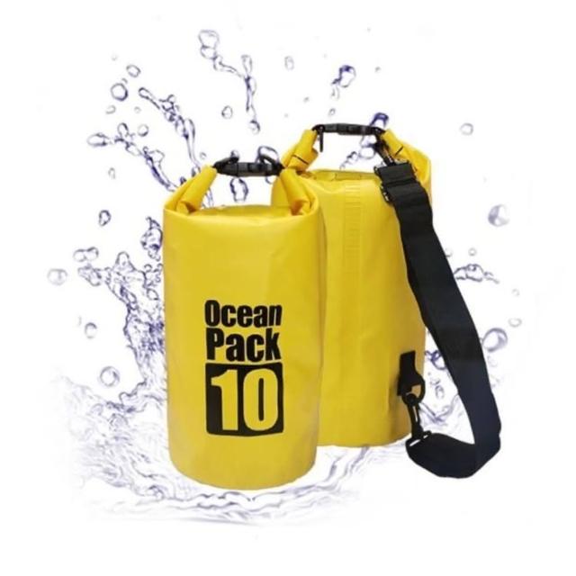 【全方位戶外】多功能防水袋10L(防水袋 防水包 防水漂流袋 防水後背包 加厚PVC耐防水 溯溪袋)