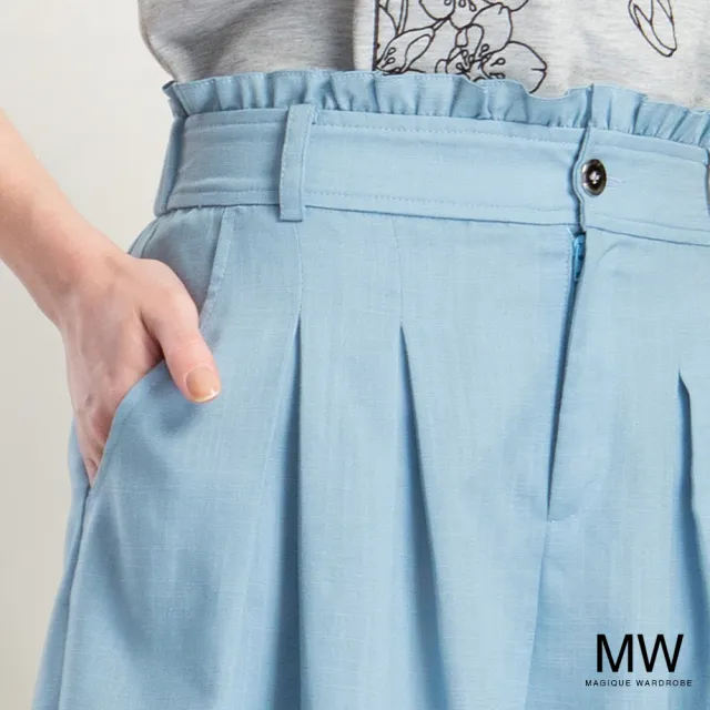 【MAGIQUE WARDROBE】打褶修身短褲(2色)