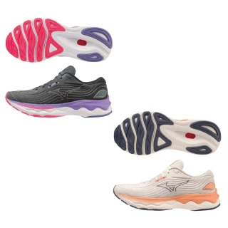 【MIZUNO 美津濃】WAVE SKYRISE 4 一般型女款慢跑鞋 J1GD23097X(慢跑鞋)
