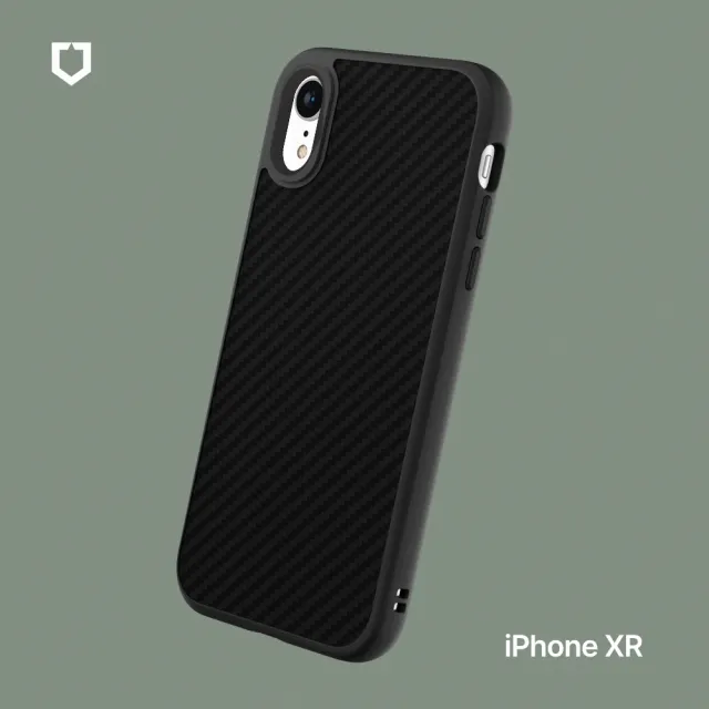 【RHINOSHIELD 犀牛盾】iPhone X/XS/XR/XS Max SolidSuit 碳纖維紋路防摔背蓋手機殼(獨家耐衝擊材料)