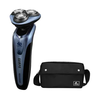 【SAMPO 聲寶】4D水洗三刀頭電動刮鬍刀/電鬍刀(EA-Z1613WL+側背包)