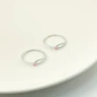 【Niloe】粉鑽純銀尾戒 指耀華麗 組合戒系列 女款創新設計(925純銀 尾戒 對戒 多尺寸)