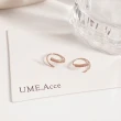 【UME.Acce】螺旋微鑽C字純銀耳環(S925純銀 純銀耳環 微鑽耳環 鑲鑽耳環 排鑽耳環)