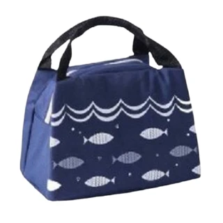 【PS Mall】魚兒圖案便當袋 防潑水 保溫保冷袋 野餐袋 收納袋 3入(J2070)
