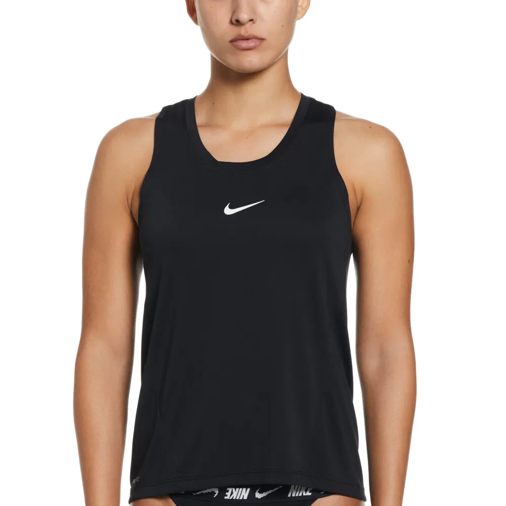 【NIKE 耐吉】SWIM 女泳裝 背心 黑 NESSD349-001