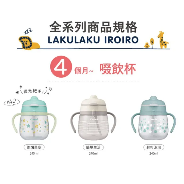 【Combi官方直營】LakuMug樂可杯第1階段(啜飲杯240ml)