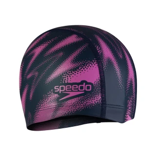 【SPEEDO】成人合成泳帽 Boom Ultra Pace(深藍/紫)