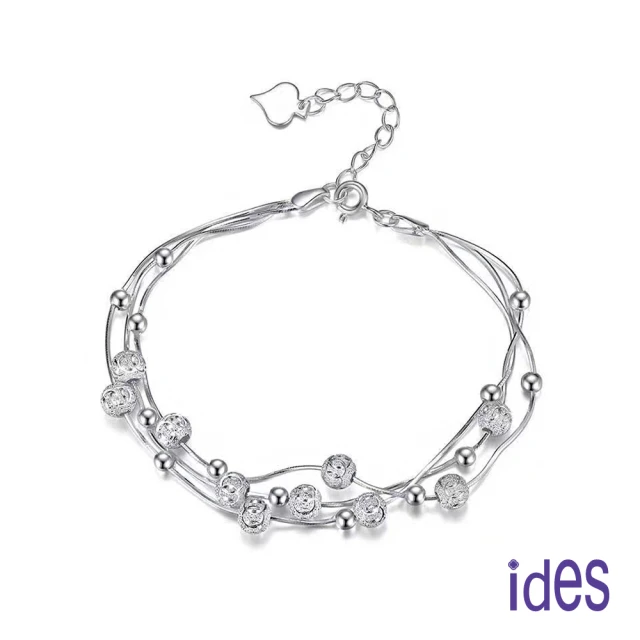 【ides 愛蒂思】情人送禮  輕珠寶時尚設計手環手鍊/三層轉運珠