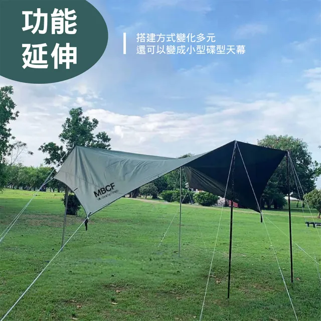 【MB露營狂】MB 8x7黑膠哈比(MB 8x7 黑膠專利哈比帳 黑膠 不透光 天幕 專利天幕 哈比 露營 逐露天下)
