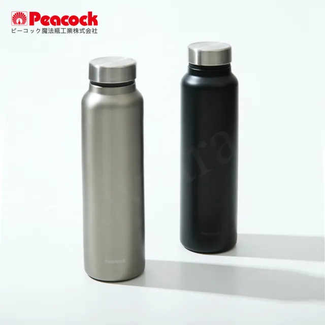 【Peacock 日本孔雀】商務休閒 不鏽鋼保冷保溫杯400ML-紅(輕量化設計)(保溫瓶)