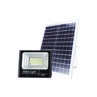太陽能投射燈 65W(0電費 免充電 防雷雨 智能光控 遠距遙控 防爆玻璃 感應燈 照明燈)