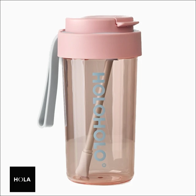 HOLA HOLOHOLOJUMP CUP 跳跳吸管杯 600ml 獨家粉