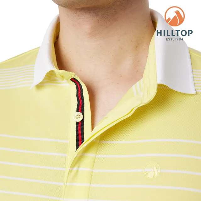 【Hilltop 山頂鳥】條紋ZISOFIT POLO衫 男款 黃｜PS14XMK5ECIW