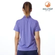 【Hilltop 山頂鳥】施華洛世奇縫釦POLARTEC POLO衫 女款 紫｜PS14XFJ0ECJ0