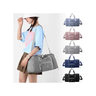 【SPRING】交換禮物 尼龍健身包 學院風肩背斜背健身包 輕量尼龍肩背旅行包-多色(學院風肩背斜背健身