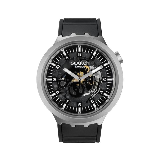【SWATCH】DARK IRONY 大錶面金屬手錶/男錶/女錶/瑞士製造 SB07S105(47mm)