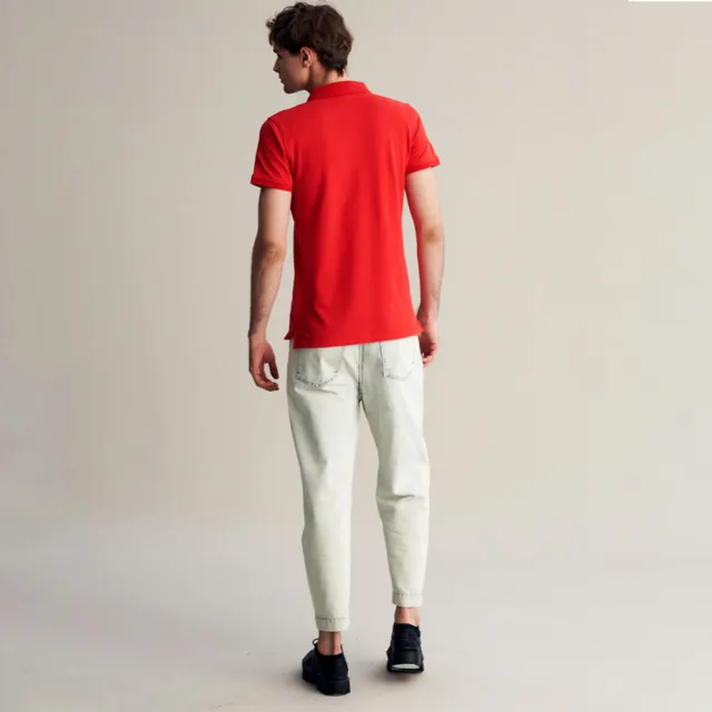 【U.S. POLO ASSN.】經典男中馬短袖POLO衫-紅色(100%純棉/經典款)