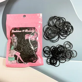 【卡樂熊】買一送一美髮專用純黑橡皮筋/髮束(髮束飾品)