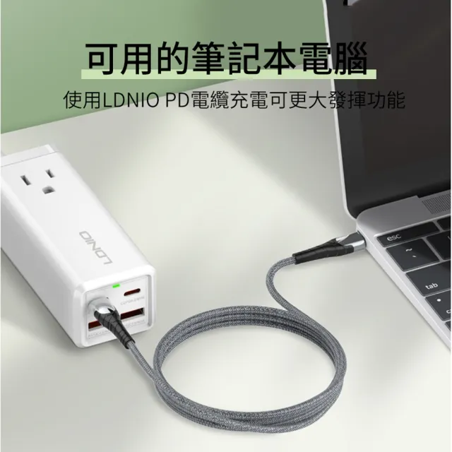 【LDNIO】65W 家用氮化鎵桌面轉接器 多口擴展插線板 Type-C集線器 PD快充充電器 USB電源延長線 110V