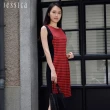 【JESSICA】修身顯瘦千鳥格紋拼色無袖洋裝233379（紅）