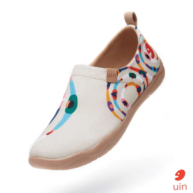 【uin】西班牙原創設計 女鞋 愛的圈圈彩繪休閒鞋W1010029(彩繪)