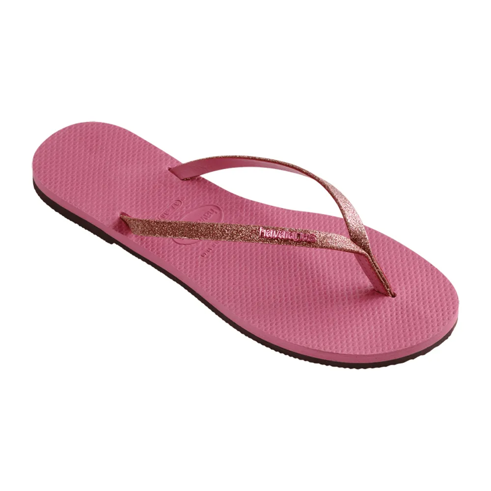 【havaianas 哈瓦仕】拖鞋 女鞋 夾腳拖 You Glitter 粉色 4148041-1750W(哈瓦士)