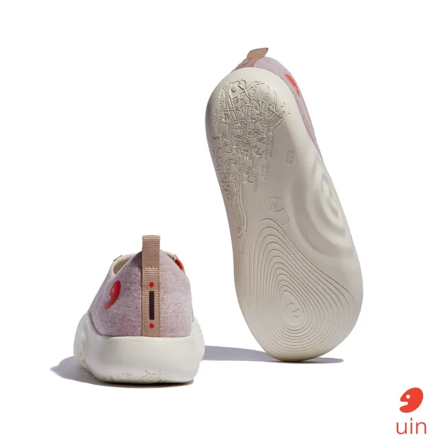 【uin】西班牙原創設計 女鞋 托萊多10白桃粉素色休閒鞋W1710814(素色)