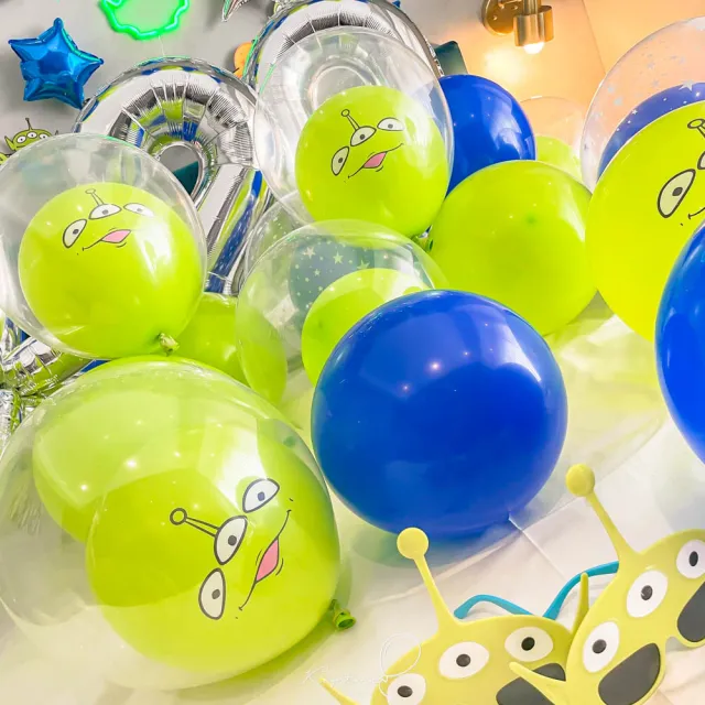 【KNJSTORE】三眼怪生日派對氣球套餐(生日氣球/派對/三眼怪)