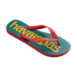 【havaianas 哈瓦仕】拖鞋 男鞋 女鞋 夾腳拖 大LOGO Top Logomania 2 綠黃 4145741-7797U(哈瓦士)