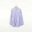 【Dailo】低調珠光超質感透膚長袖襯衫(藍 米 紫/魅力商品)
