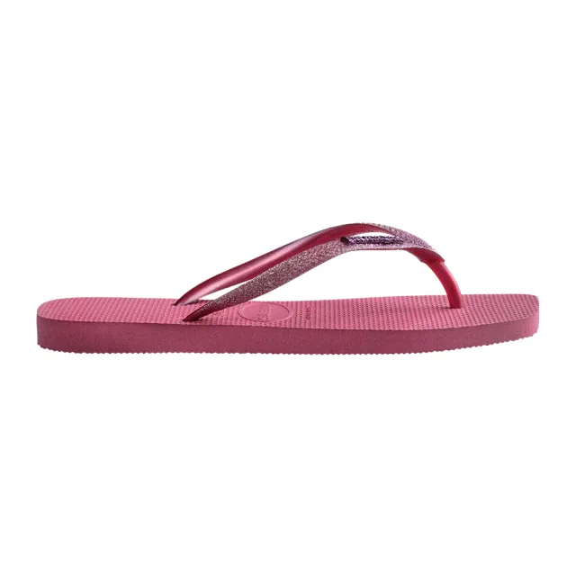 【havaianas 哈瓦仕】拖鞋 女鞋 夾腳拖 方形 漸層 Slim Square Glitter 桃紅 4148102-1750W(哈瓦士)