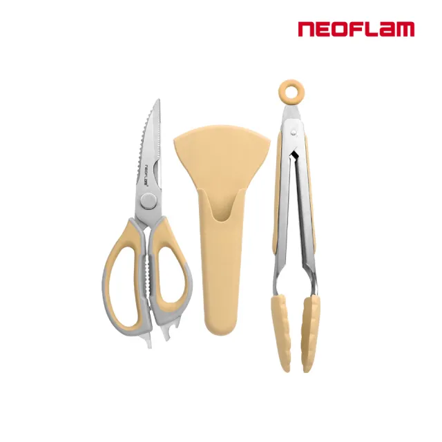 【NEOFLAM】多功能料理剪刀食物夾三件組(剪刀/刀鞘/料理夾)