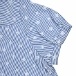 【ILEY 伊蕾】日系條紋縷空花朵假兩件上衣(藍色；M-XL；1222081567)