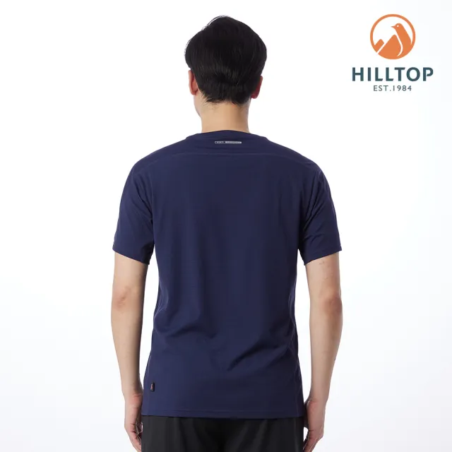 【Hilltop 山頂鳥】POLARTEC 印花T恤 男款 深藍｜PS04XMF0ECE2