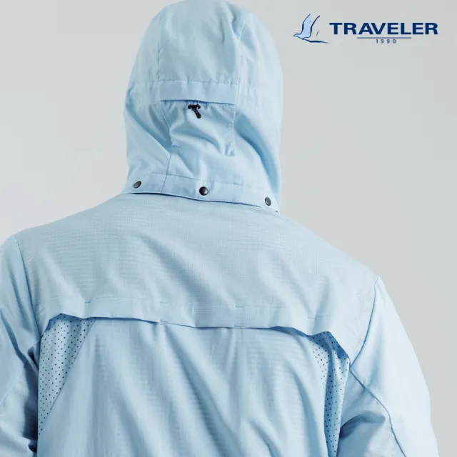 【TRAVELER 旅行者】男款彈性反光自體收納外套_231TR201(反光外套/防曬外套)