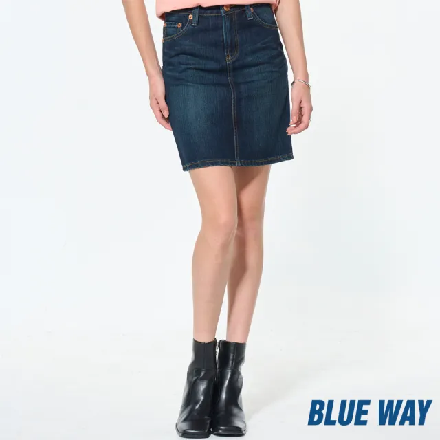 【BLUE WAY】女裝 空系列海浪丹寧短裙 牛仔裙-BLUE WAY
