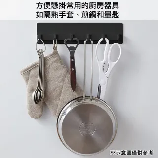 【NITORI 宜得利家居】磁吸式廚具掛勾 FLAT BK 磁吸式廚具掛勾 廚房收納 磁吸式收納