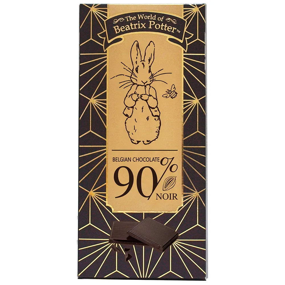 【波特小姐】90%可可黑巧克力片100g X3