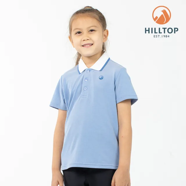 【Hilltop 山頂鳥】ZISOFIT POLO衫 兒童 藍｜PS14XC03ECE0