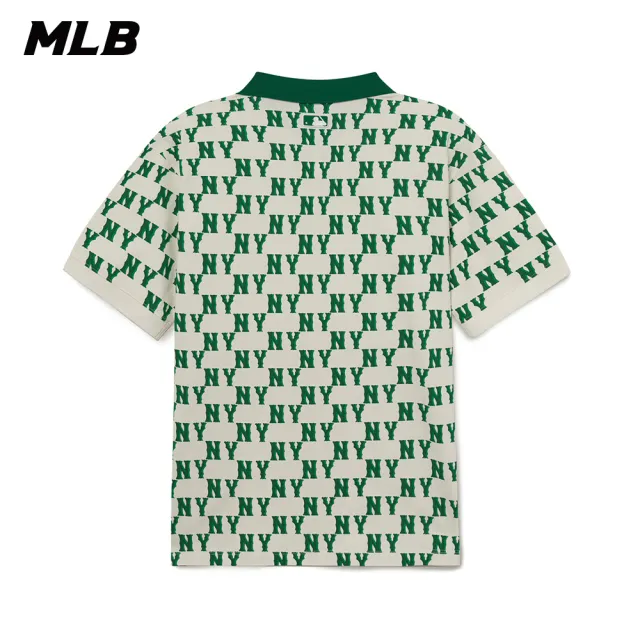 【MLB】女版短袖Polo衫 MONOGRAM系列 紐約洋基隊(3FPQM0233-50GNN)