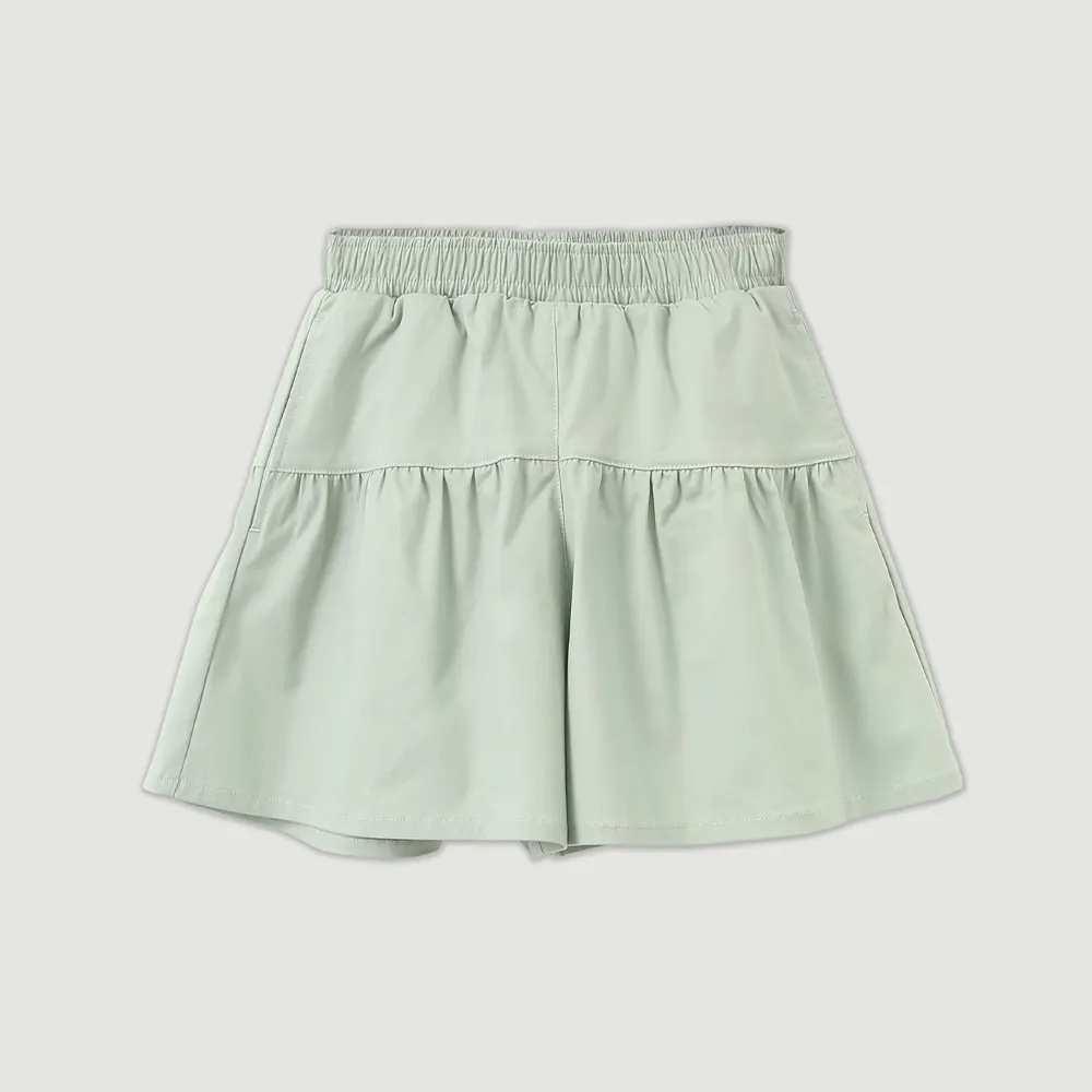 【Hang Ten】女童-鬆緊腰頭造型褲裙(淺綠)