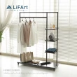 【LiFArt】輕奢時尚層板收納掛衣架(一體成形/簡易組裝/層架)