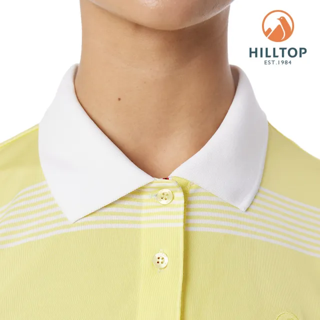 【Hilltop 山頂鳥】條紋ZISOFIT POLO衫 女款 黃｜PS14XFJ2ECIW