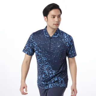 【Hilltop 山頂鳥】ZISOFIT 印花POLO衫 男款 藍｜PS14XMK9ECEZ