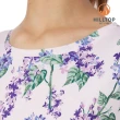 【Hilltop 山頂鳥】印花七分袖T恤 女款 紫｜PS04XFL6ECFZ