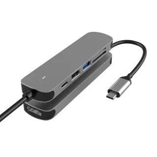 【Nil】Type-C 六合一擴展塢 PD3.0充電 HUB轉換器 HDMI轉接器 USB2.0 USB3.0集線器