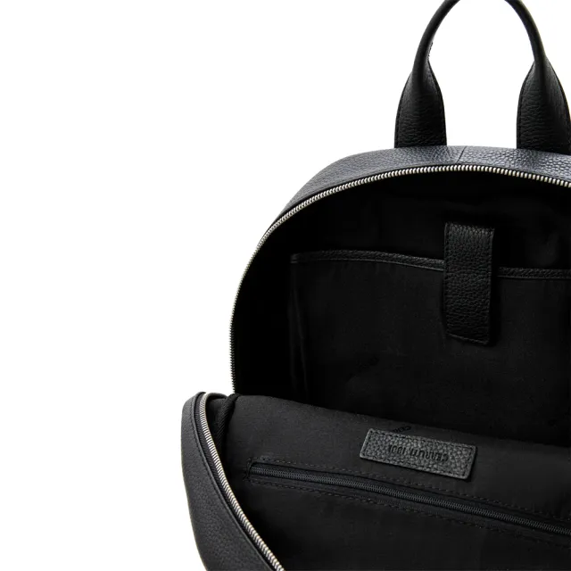 【Cerruti 1881】義大利原裝進口 頂級小牛皮後背包 CEZA06050M(黑色)