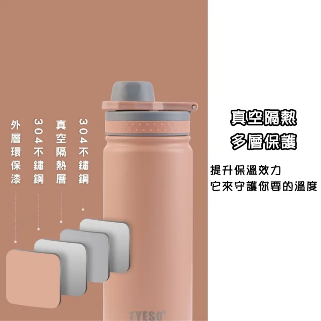 【South Life】Tyeso泰碩 手提保溫杯750ml 多色可選(環保杯 飲料杯 保溫杯 隨行杯 304不鏽鋼 保溫杯 保溫)