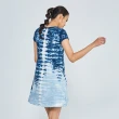 【Kspire】印度純棉手工紮染連身洋裝 深藍色(短版洋裝 藍色連身裙 氣質洋裝 現貨)
